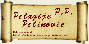 Pelagije Pelinović vizit kartica
